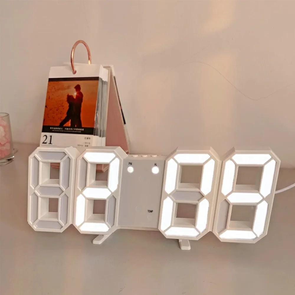 Modern White Silent Wall Clock 22cm 8cm Plastic