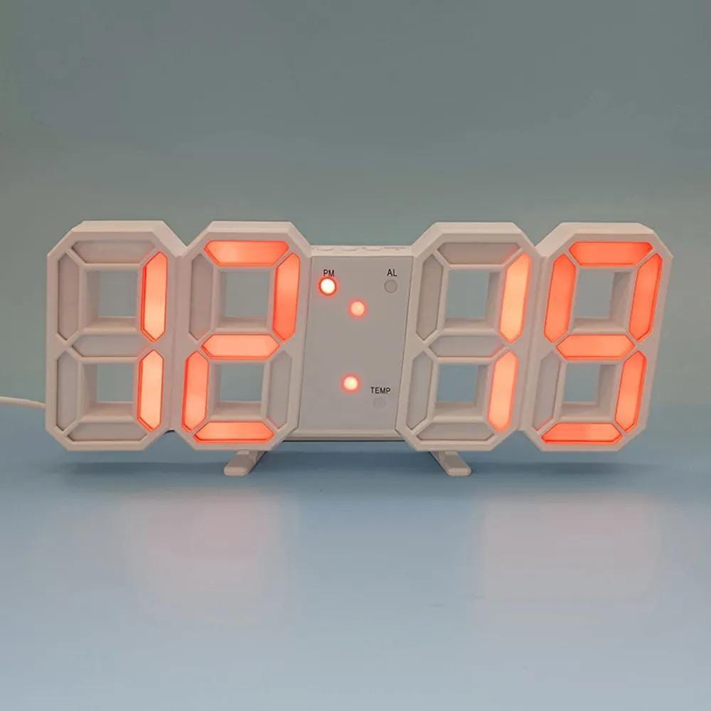 Modern White Silent Wall Clock 22cm 8cm Plastic